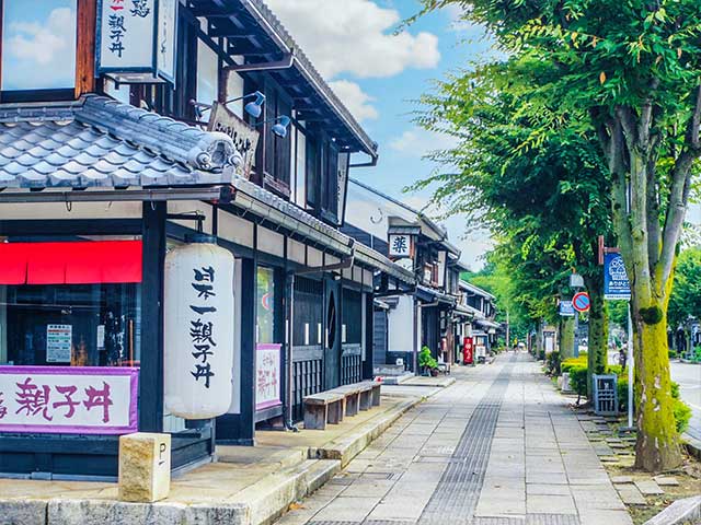 彦根市の夢京橋キャッスル口-ド