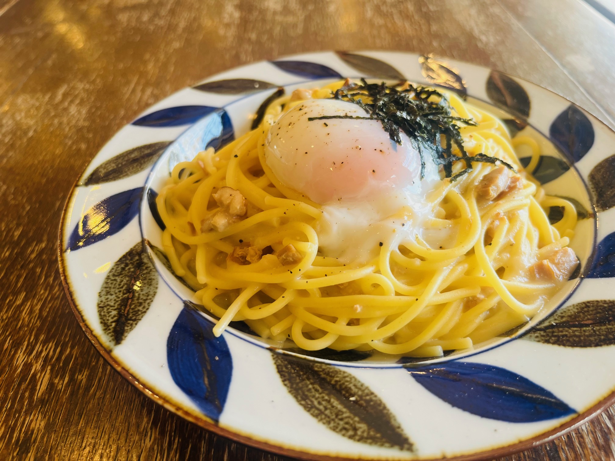 おごと温泉雄山荘の選べる３種のパスタセットカルボナーラ