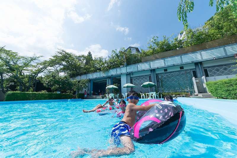 おごと温泉雄山荘　夏季限定のガーテンプール